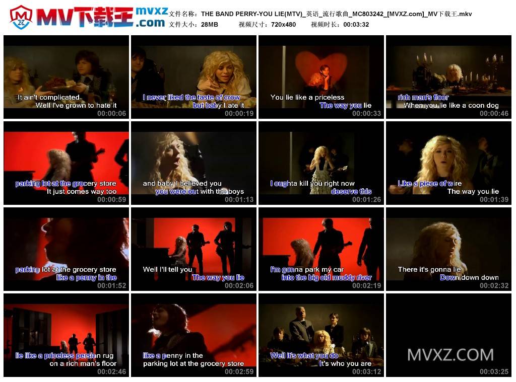 THE BAND PERRY-YOU LIE(MTV)_英语_流行歌曲_MC803242